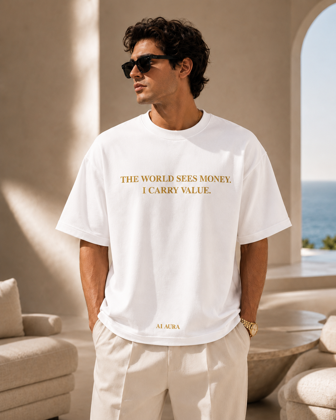 Expensive T-Shirt for Rich People | A1 AURA Rich Soul Luxury Tee