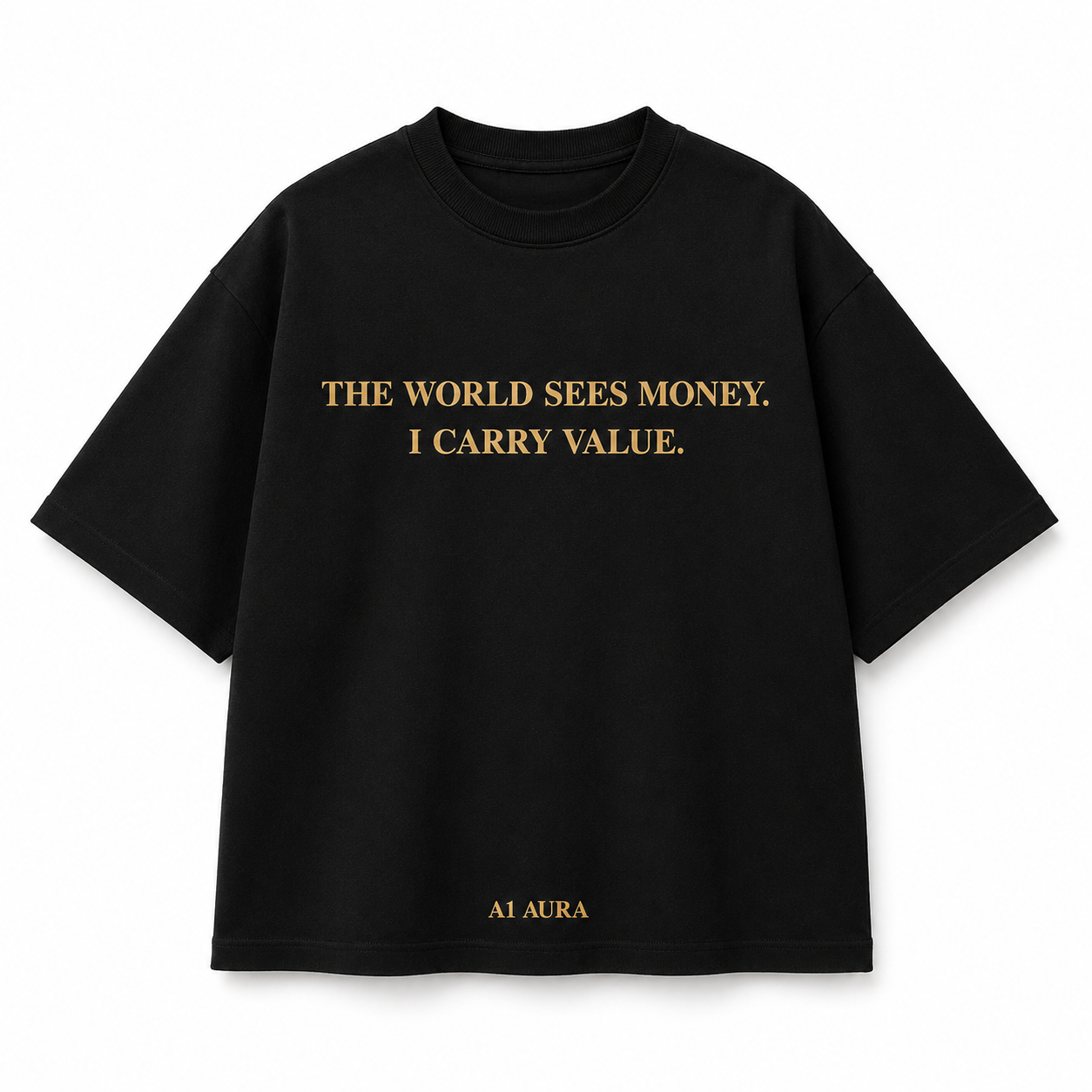 A1 AURA high quality Rich Soul Oversized Luxury TShirt – Tee For The Wealthy Rich